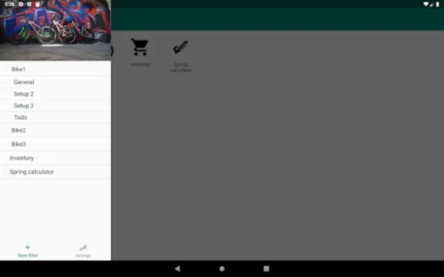 MyBikeSetup android App screenshot 2